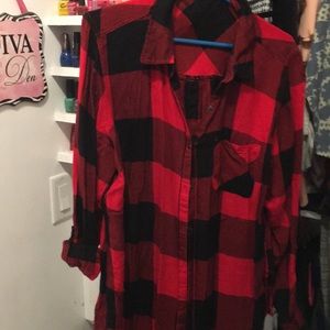 Buffalo check button up shirt women’s XL